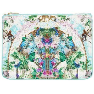 Camilla Moon Garden Small Canvas Clutch Bag Purse Handbag b40
